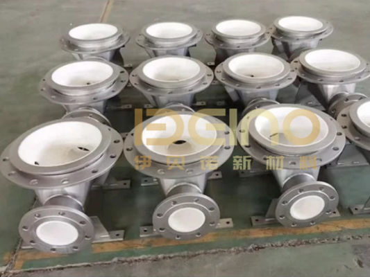 Connessioni per tubazioni Tee di tipo Y, in materiale composito rivestito di ceramica