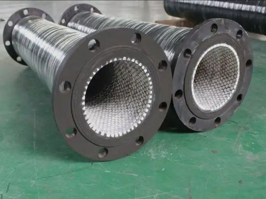 Tubo di gomma rivestito in ceramica flessibile Tubo di gomma rivestito in ceramica flessibile resistenza all'usura superiore e flessibilità per il trasporto di particelle e mezzi corrosivi