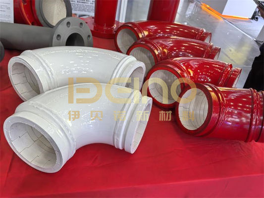 Raccordi per tubi per calcestruzzo rivestiti in ceramica resistenti all'usura