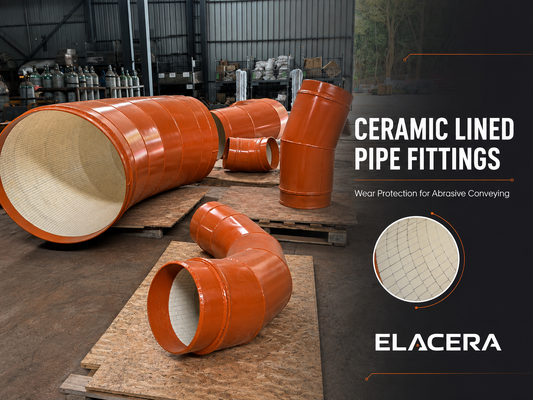 Transizione di tubo rivestito in ceramica di grande diametro per il trasporto di polveri abrasive