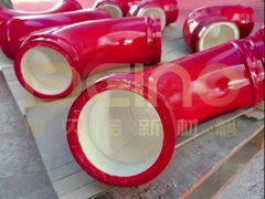 Tubo con rivestimento a manica di ceramica industriale con rivestimento in ceramica di alluminio