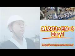 Condotta con manicotto ceramico in allumina di grande diametro